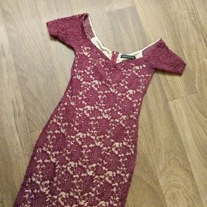 Purple lace dress